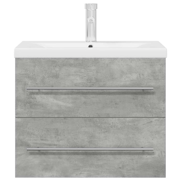 Set Mobili da Bagno 2 pz Grigio Cemento in Legno Multistrato 3324961