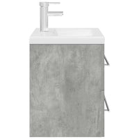 Set Mobili da Bagno 2 pz Grigio Cemento in Legno Multistrato 3324961