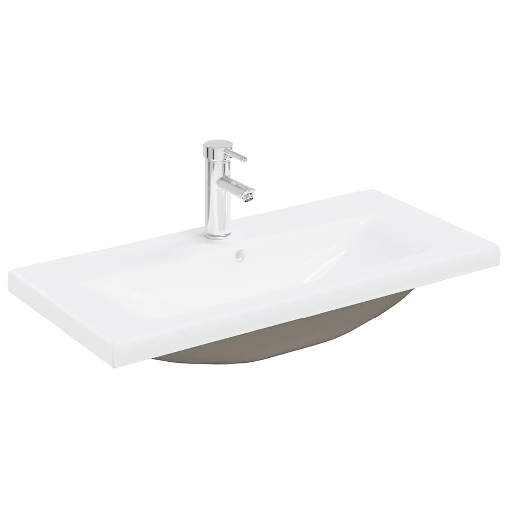 Set Mobili da Bagno 2 pz Grigio Cemento in Legno Multistrato 3324962