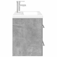 Set Mobili da Bagno 2 pz Grigio Cemento in Legno Multistrato 3324962