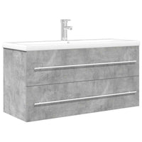 Set Mobili da Bagno 2 pz Grigio Cemento in Legno Multistrato 3324963