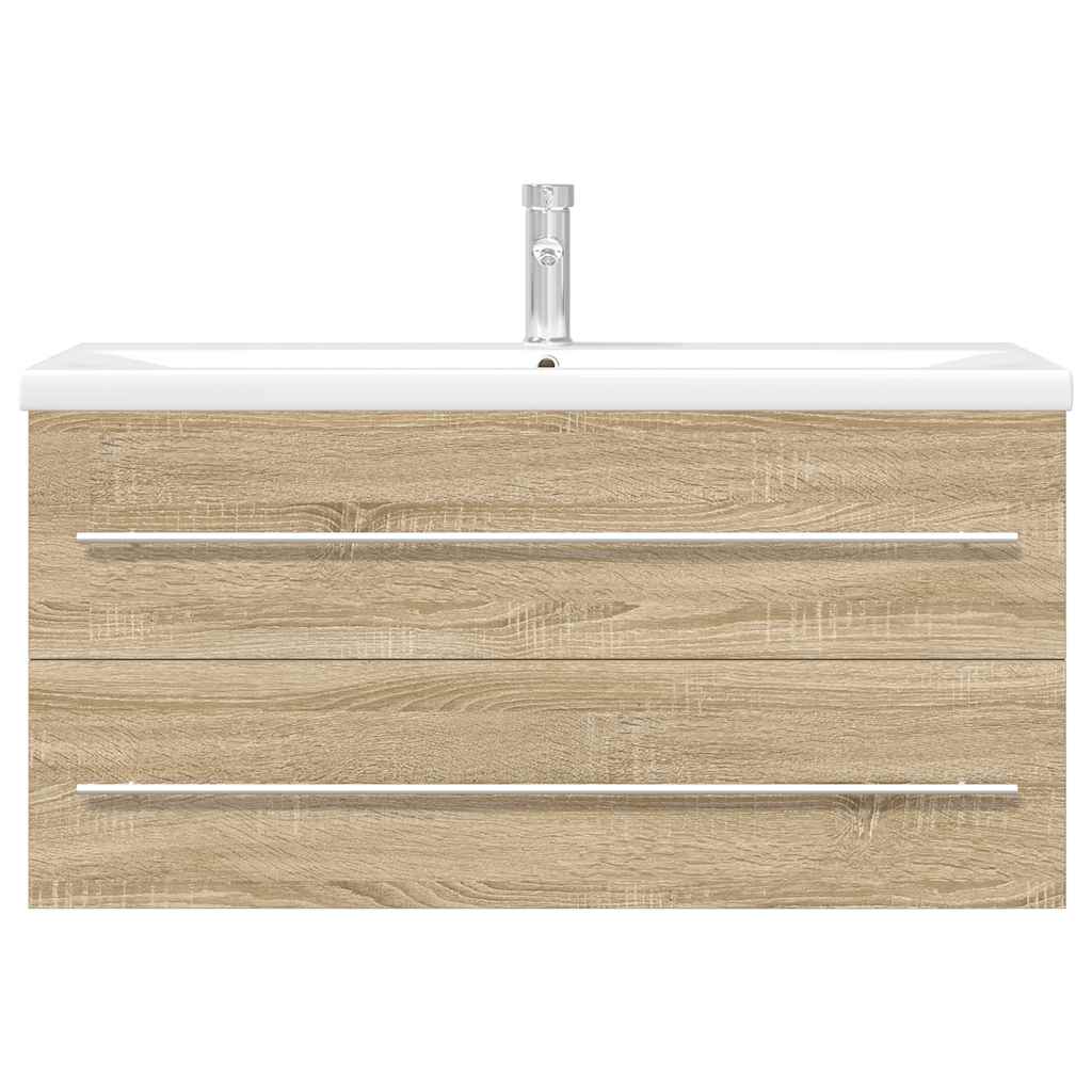 Set Mobili da Bagno 2 pz Rovere Sonoma in Legno Multistrato 3324966