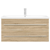 Set Mobili da Bagno 2 pz Rovere Sonoma in Legno Multistrato 3324966