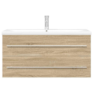 Set Mobili da Bagno 2 pz Rovere Sonoma in Legno Multistrato 3324966