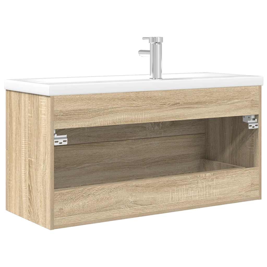 vidaXL Set Mobili da Bagno 2 pz Rovere Sonoma in Legno Multistrato