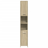 Set Mobili da Bagno 4 pz Rovere Sonoma in Legno Multistrato 3324968