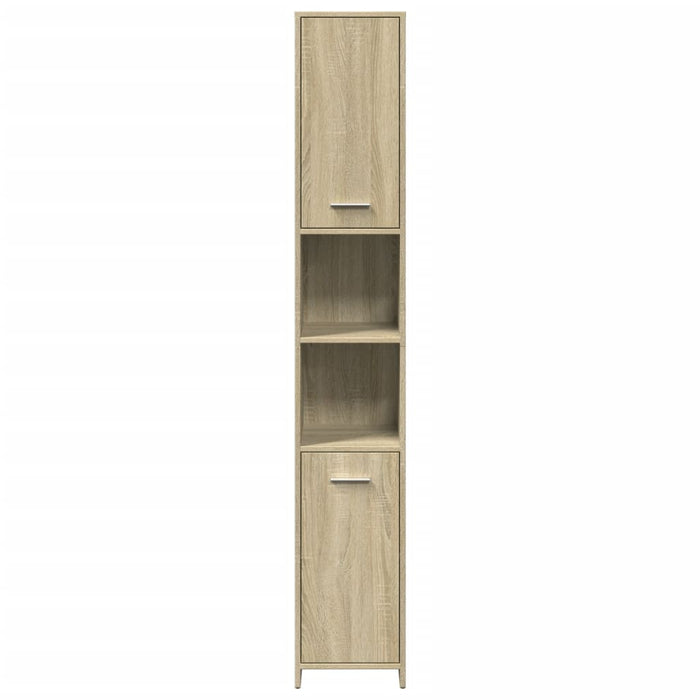 Set Mobili da Bagno 4 pz Rovere Sonoma in Legno Multistrato 3324968