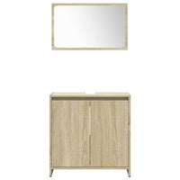 Set Mobili da Bagno 4 pz Rovere Sonoma in Legno Multistrato 3324969