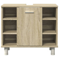 vidaXL Set Mobili da Bagno 4 pz Rovere Sonoma in Legno Multistrato