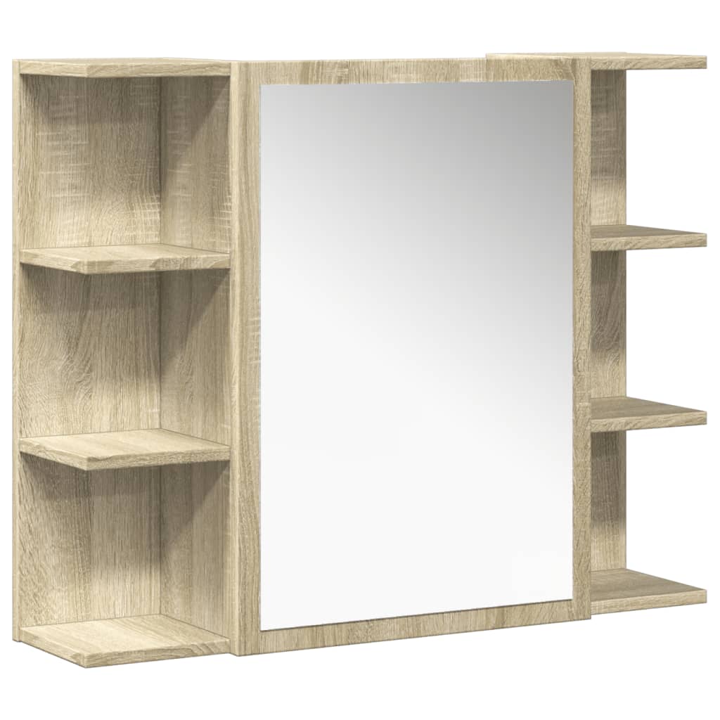 vidaXL Set Mobili da Bagno 4 pz Rovere Sonoma in Legno Multistrato