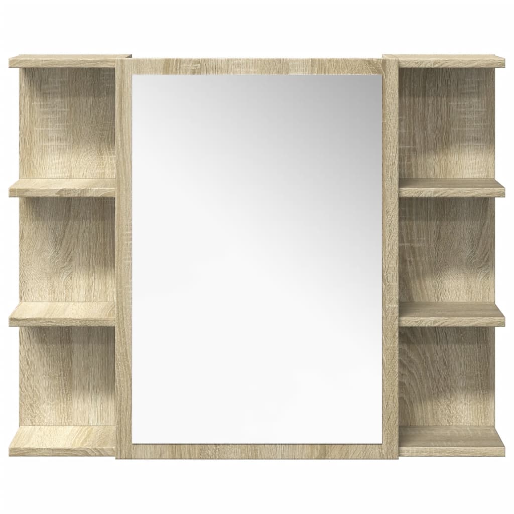 vidaXL Set Mobili da Bagno 4 pz Rovere Sonoma in Legno Multistrato