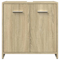 vidaXL Set Mobili da Bagno 3 pz Rovere Sonoma in Legno Multistrato