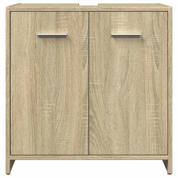 vidaXL Set Mobili da Bagno 3 pz Rovere Sonoma in Legno Multistrato
