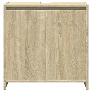 vidaXL Set Mobili da Bagno 3 pz Rovere Sonoma in Legno Multistrato