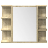 Set Mobili da Bagno 3 pz Rovere Sonoma in Legno Multistrato