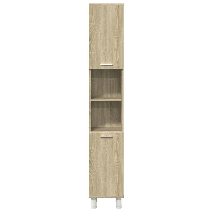 Set Mobili da Bagno 3 pz Rovere Sonoma in Legno Multistrato