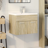 Mobile da Bagno con Lavabo Integrato Rovere Sonoma 3324983
