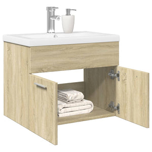 Mobile da Bagno con Lavabo Integrato Rovere Sonoma