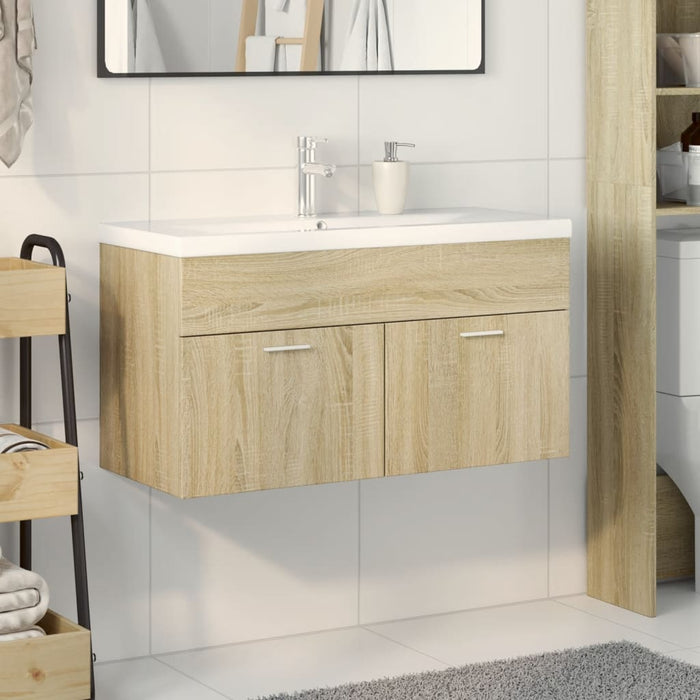 Mobile da Bagno con Lavabo Integrato Rovere Sonoma 3324985
