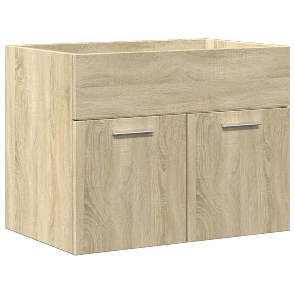 Set Mobili da Bagno 3 pz Rovere Sonoma in Legno Multistrato 3324987