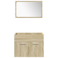 Set Mobili da Bagno 4 pz Rovere Sonoma in Legno Multistrato 3324990