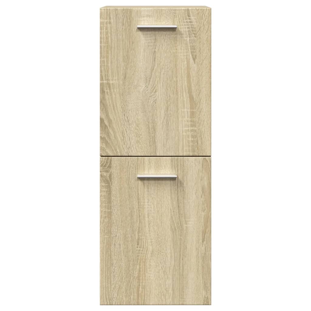vidaXL Set Mobili da Bagno 4 pz Rovere Sonoma in Legno Multistrato