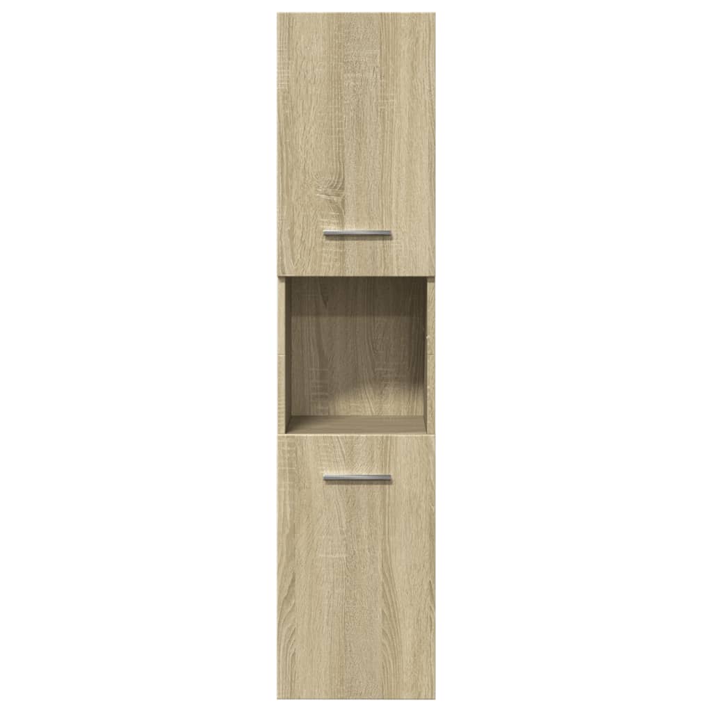 vidaXL Set Mobili da Bagno 3 pz Rovere Sonoma in Legno Multistrato