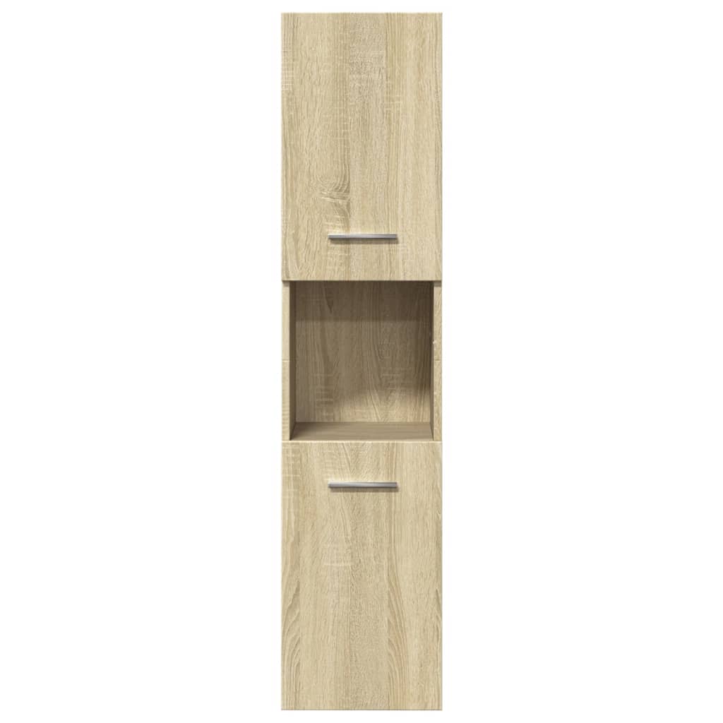 vidaXL Set Mobili da Bagno 4 pz Rovere Sonoma in Legno Multistrato