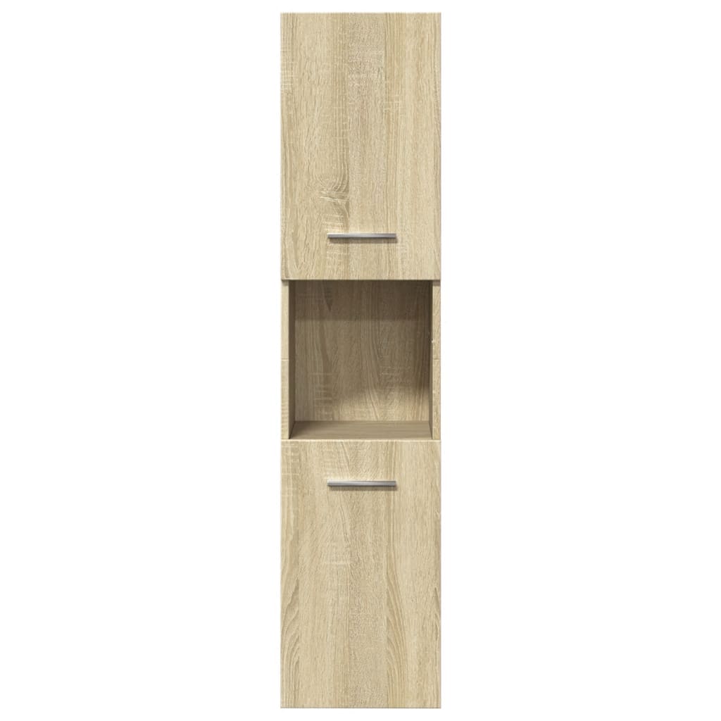 vidaXL Set Mobili da Bagno 4 pz Rovere Sonoma in Legno Multistrato