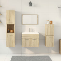 Set Mobili da Bagno 5 pz Rovere Sonoma in Legno Multistrato 3325002