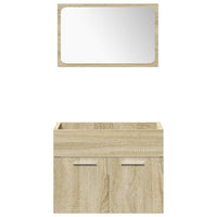 Set Mobili da Bagno 5 pz Rovere Sonoma in Legno Multistrato 3325002