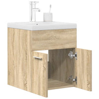Mobile da Bagno con Lavabo Integrato e Rubinetto Rovere Sonoma 3325013