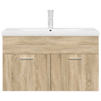 Mobile da Bagno con Lavabo Integrato e Rubinetto Rovere Sonoma 3325015