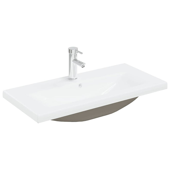 Mobile da Bagno con Lavabo Integrato e Rubinetto Rovere Sonoma