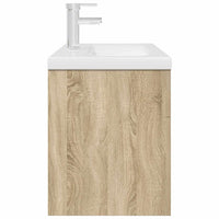 Mobile da Bagno con Lavabo Integrato e Rubinetto Rovere Sonoma 3325015