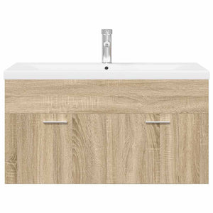 Mobile da Bagno con Lavabo Integrato Rovere Sonoma