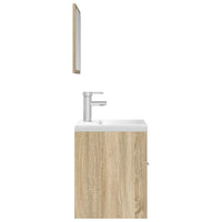 Set Mobili da Bagno 3 pz Rovere Sonoma in Legno Multistrato 3325017