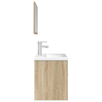 vidaXL Set Mobili da Bagno 3 pz Rovere Sonoma in Legno Multistrato