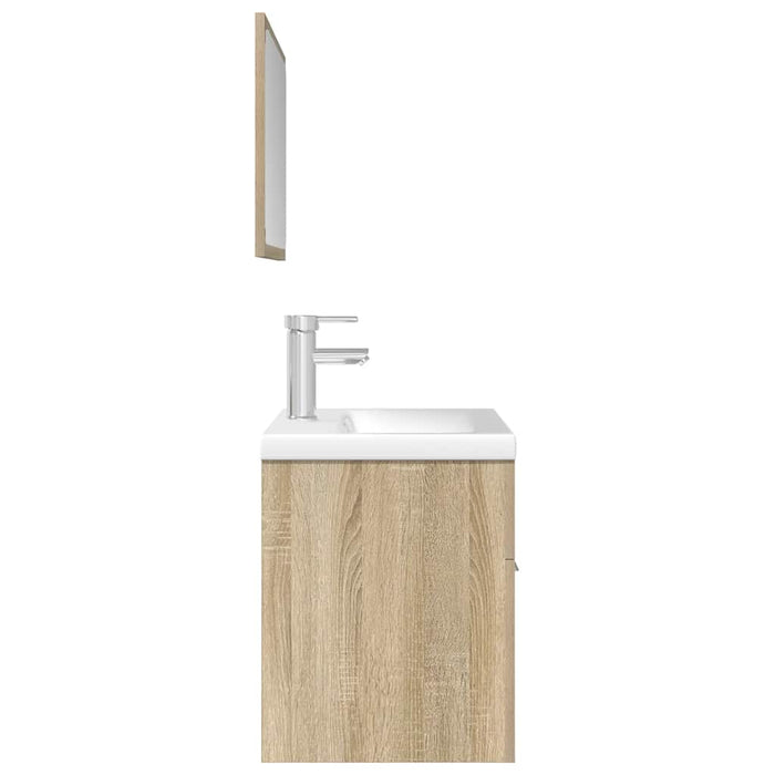 vidaXL Set Mobili da Bagno 3 pz Rovere Sonoma in Legno Multistrato