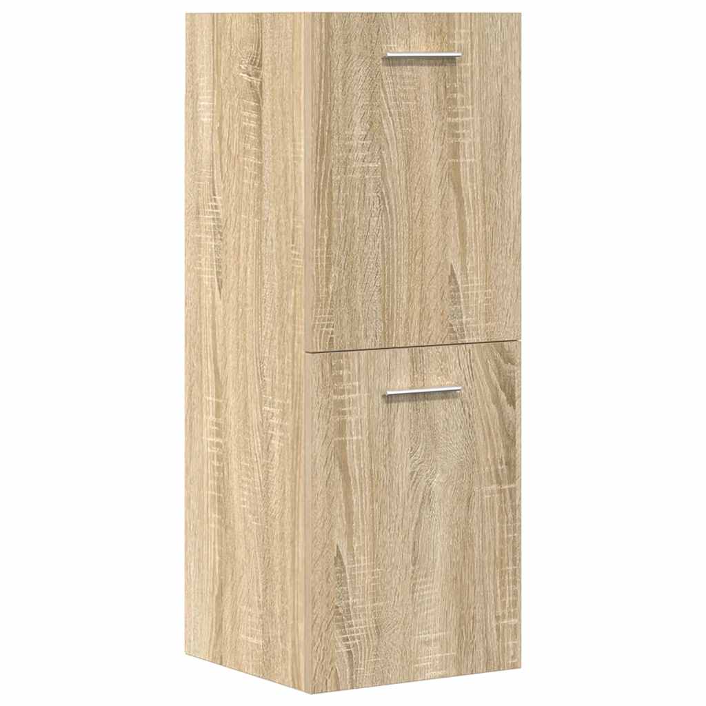 Set Mobili da Bagno 5 pz Rovere Sonoma in Legno Multistrato