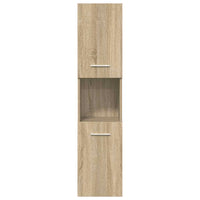 Set Mobili da Bagno 5 pz Rovere Sonoma in Legno Multistrato
