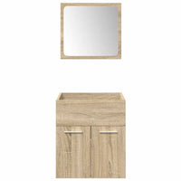 Set Mobili da Bagno 5 pz Rovere Sonoma in Legno Multistrato 3325020