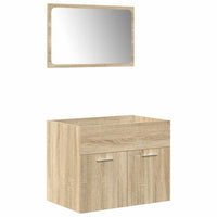 Set Mobili da Bagno 5 pz Rovere Sonoma in Legno Multistrato 3325021