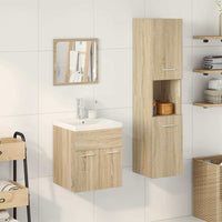 Set Mobili da Bagno 4 pz Rovere Sonoma in Legno Multistrato 3325023