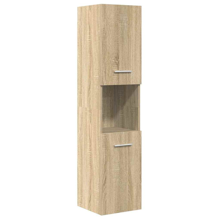 vidaXL Set Mobili da Bagno 4 pz Rovere Sonoma in Legno Multistrato
