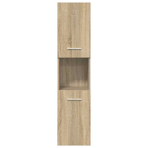 vidaXL Set Mobili da Bagno 4 pz Rovere Sonoma in Legno Multistrato