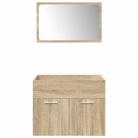 vidaXL Set Mobili da Bagno 4 pz Rovere Sonoma in Legno Multistrato