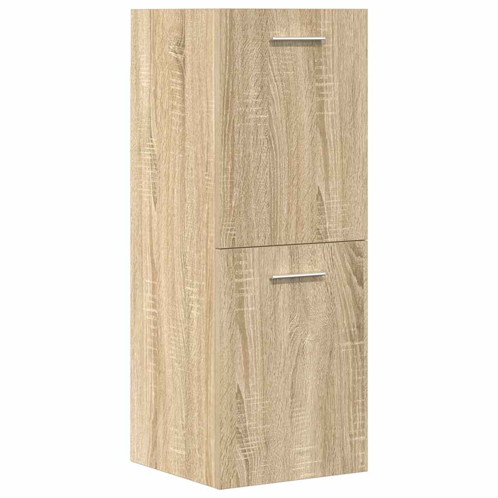 vidaXL Set Mobili da Bagno 4 pz Rovere Sonoma in Legno Multistrato