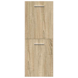 vidaXL Set Mobili da Bagno 4 pz Rovere Sonoma in Legno Multistrato