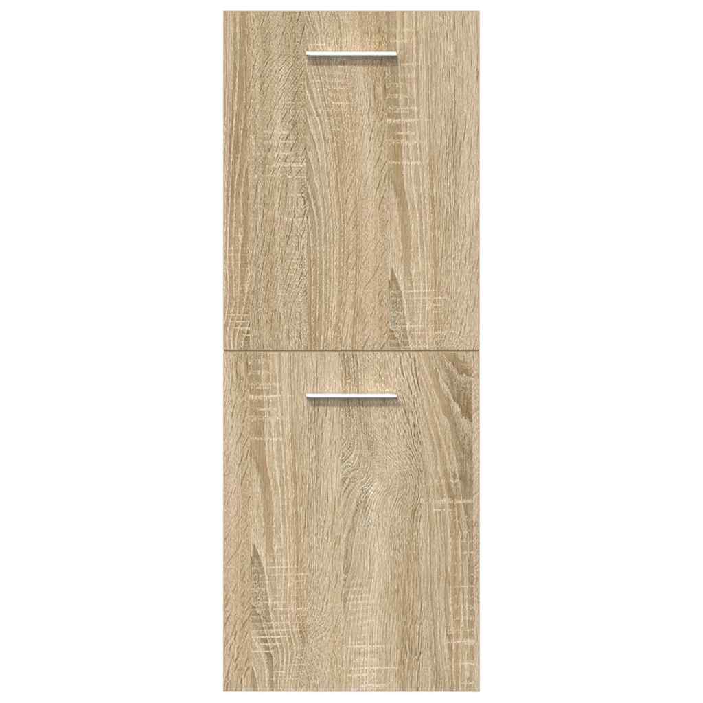 Set Mobili da Bagno 4 pz Rovere Sonoma in Legno Multistrato 3325026